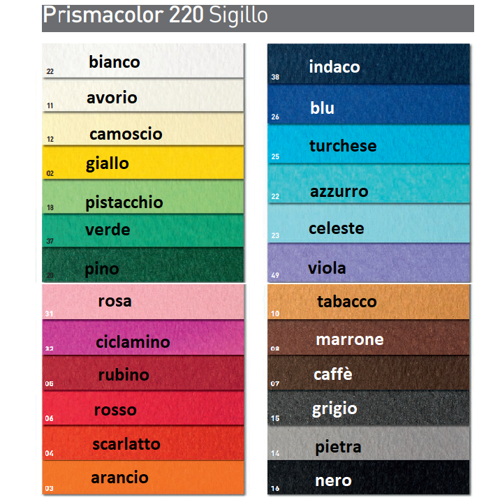 371 Cartoncini colorati PRISMA 220 Favini - 50x70 cm - Giallo