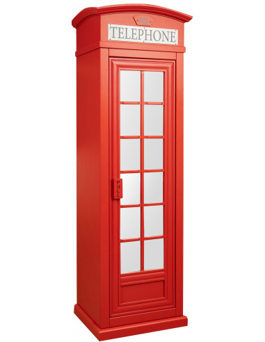 Armadietto appendiabiti in stile cabina telefonica inglese in legno -  Minorprezzo