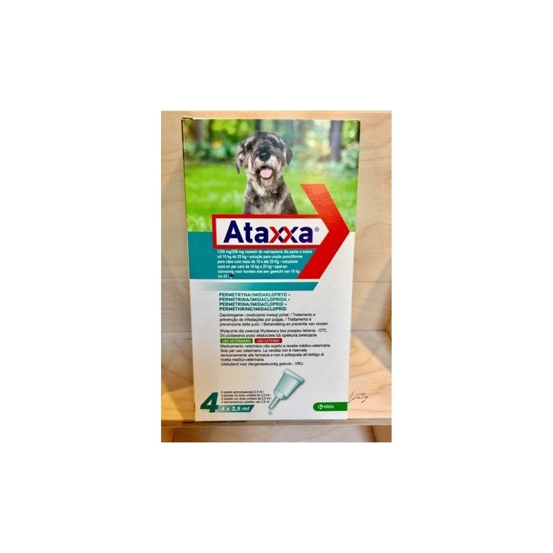 ATAXXA 1250 Mg/250 Mg Soluzione Spot-on Cane Da 10 Kg A 25 KG - Minorprezzo